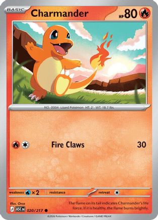 Charmander (020) - Reverse Holofoil ME Ascended Heroes - Common