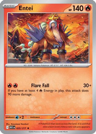 Entei (025) - Holofoil ME Ascended Heroes - Rare