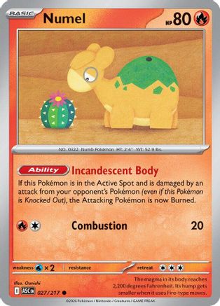 Numel (027/217) - Reverse Holofoil ME Ascended Heroes - Common