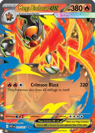 Mega Emboar ex (031/217) - Holofoil ME Ascended Heroes - Double Rare