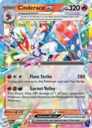 Cinderace ex (038) - Holofoil ME Ascended Heroes - Double Rare