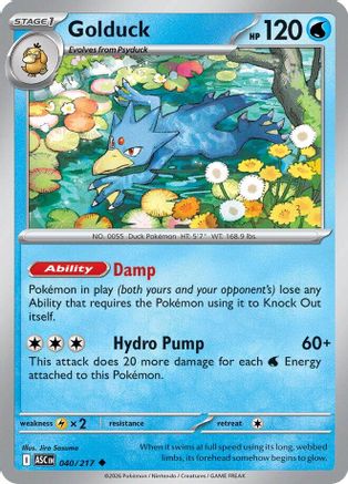 Golduck (040) - Reverse Holofoil ME Ascended Heroes - Uncommon