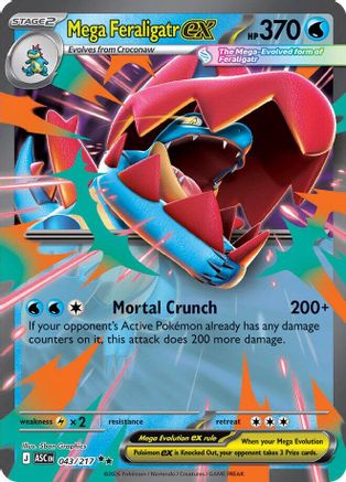 Mega Feraligatr ex (043/217) - Holofoil ME Ascended Heroes - Double Rare