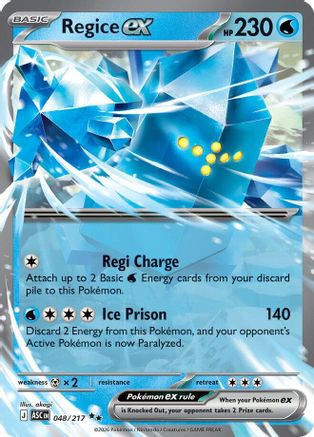 Regice ex (048) - Holofoil ME Ascended Heroes - Double Rare