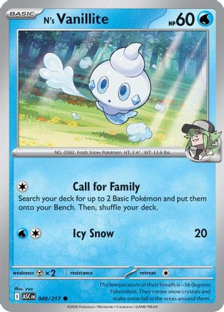 N's Vanillite (049) ME Ascended Heroes - Common