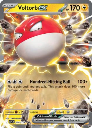 Voltorb ex (058) - Holofoil ME Ascended Heroes - Double Rare