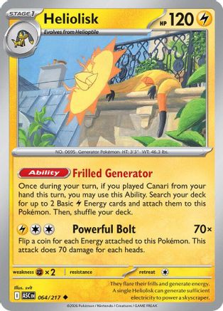 Heliolisk (064/217) - Reverse Holofoil ME Ascended Heroes - Uncommon