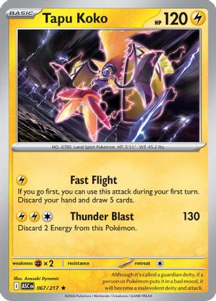 Tapu Koko (067) - Reverse Holofoil ME Ascended Heroes - Rare