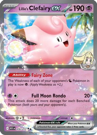 Lillie's Clefairy ex (076/217) - Holofoil ME Ascended Heroes - Double Rare