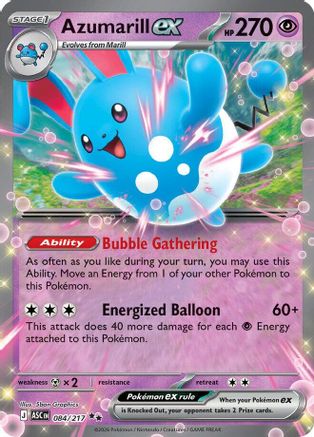 Azumarill ex (084) - Holofoil ME Ascended Heroes - Double Rare
