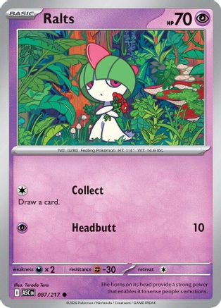 Ralts (087) - Reverse Holofoil ME Ascended Heroes - Common
