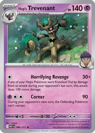 Hop's Trevenant (096/217) - Reverse Holofoil ME Ascended Heroes - Rare