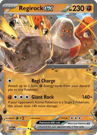 Regirock ex (107) - Holofoil ME Ascended Heroes - Double Rare