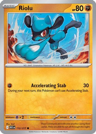 Riolu (112) - Reverse Holofoil ME Ascended Heroes - Common
