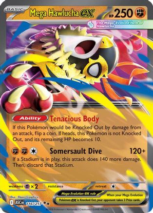 Mega Hawlucha ex (116/217) - Holofoil ME Ascended Heroes - Double Rare