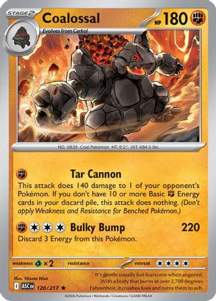 Coalossal (120) - Reverse Holofoil ME Ascended Heroes - Rare