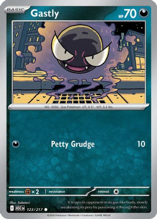 Gastly (123) - Reverse Holofoil ME Ascended Heroes - Common