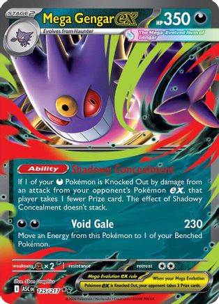 Mega Gengar ex (125/217) - Holofoil ME Ascended Heroes - Double Rare