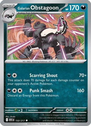 Galarian Obstagoon (132/217) ME Ascended Heroes - Uncommon