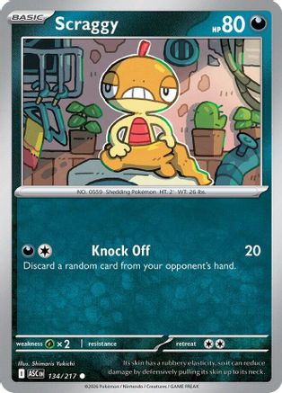 Scraggy (134) - Reverse Holofoil ME Ascended Heroes - Common