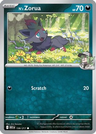 N's Zorua (136) ME Ascended Heroes - Common