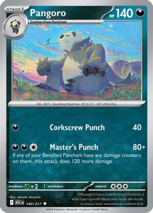 Pangoro (140) - Reverse Holofoil ME Ascended Heroes - Uncommon