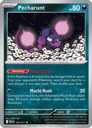 Pecharunt (143) - Reverse Holofoil ME Ascended Heroes - Rare