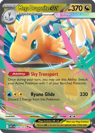Mega Dragonite ex (152/217) - Holofoil ME Ascended Heroes - Double Rare