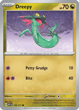 Dreepy (158/217) - Reverse Holofoil ME Ascended Heroes - Common