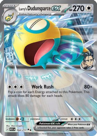 Larry's Dudunsparce ex (164) - Holofoil ME Ascended Heroes - Double Rare