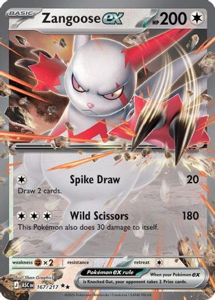 Zangoose ex (167) - Holofoil ME Ascended Heroes - Double Rare