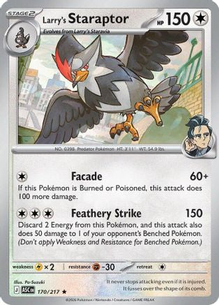 Larry's Staraptor (170/217) - Holofoil ME Ascended Heroes - Rare