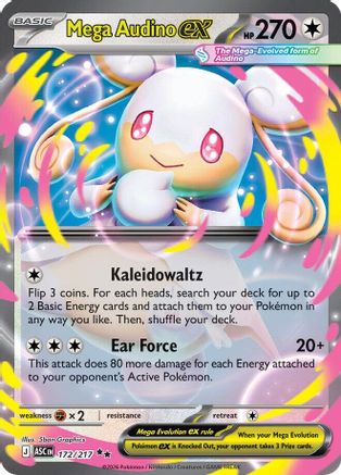 Mega Audino ex (172/217) - Holofoil ME Ascended Heroes - Double Rare