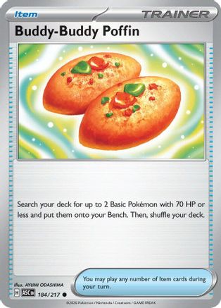 Buddy-Buddy Poffin (184) - Reverse Holofoil ME Ascended Heroes - Common