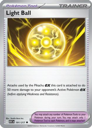 Light Ball (191) - Reverse Holofoil ME Ascended Heroes - Uncommon