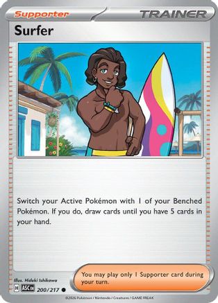 Surfer (200/217) - Reverse Holofoil ME Ascended Heroes - Common