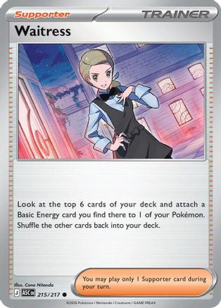 Waitress (215) - Reverse Holofoil ME Ascended Heroes - Common