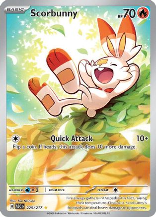 Scorbunny (225/217) - Holofoil ME Ascended Heroes - Illustration Rare