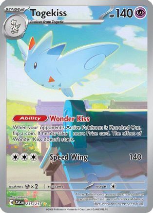Togekiss (235/217) - Holofoil ME Ascended Heroes - Illustration Rare