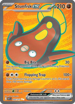 Stunfisk ex (252/217) - Holofoil ME Ascended Heroes - Ultra Rare