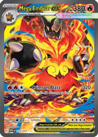 Mega Emboar ex (273/217) - Holofoil ME Ascended Heroes - Special Illustration Rare