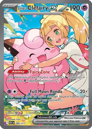 Lillie's Clefairy ex (280/217) - Holofoil ME Ascended Heroes - Special Illustration Rare