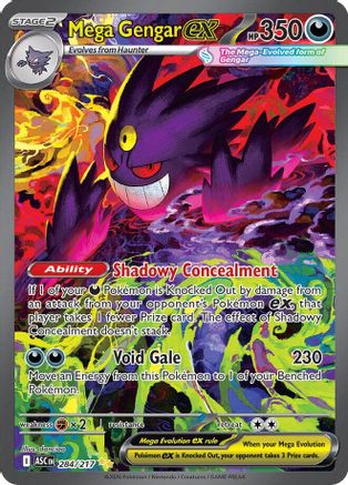Mega Gengar ex (284/217) - Holofoil ME Ascended Heroes - Special Illustration Rare