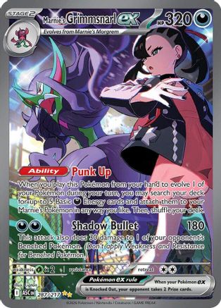 Marnie's Grimmsnarl ex (287) - Holofoil ME Ascended Heroes - Special Illustration Rare