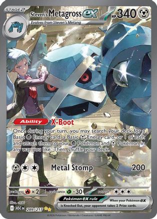 Steven's Metagross ex (289) - Holofoil ME Ascended Heroes - Special Illustration Rare