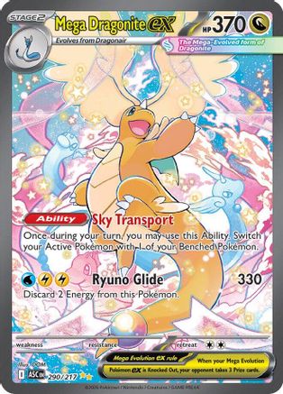 Mega Dragonite ex (290/217) - Holofoil ME Ascended Heroes - Special Illustration Rare
