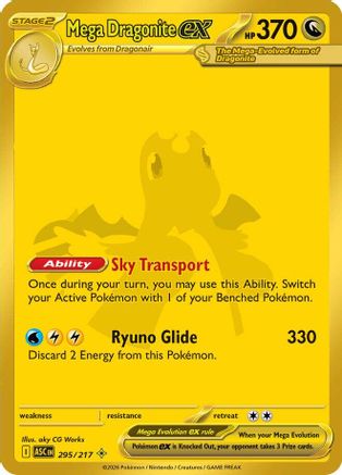 Mega Dragonite ex (295/217) - Holofoil ME Ascended Heroes - Mega Hyper Rare