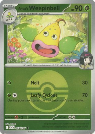Erika's Weepinbell (Poke Ball) (005) - Reverse Holofoil ME Ascended Heroes - Uncommon