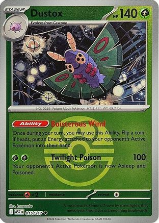 Dustox (Love Ball) (015/217) - Reverse Holofoil ME Ascended Heroes - Uncommon