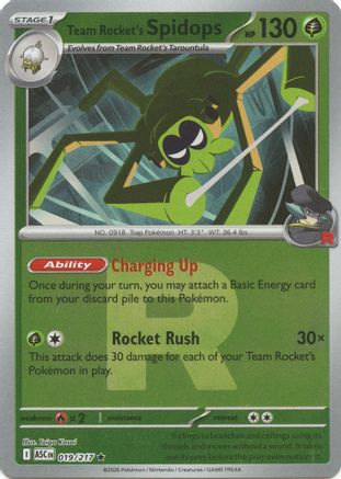 Team Rocket's Spidops (Team Rocket) (019/217) - Reverse Holofoil ME Ascended Heroes - Rare